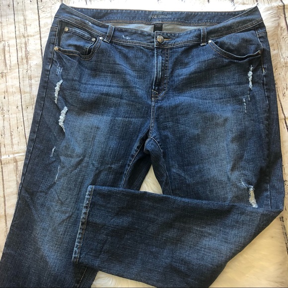 Lane Bryant EUC Distressed Jeans Plus Size 28 - Picture 1 of 5